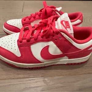 Nike Dunk Low White and Hot Pink Sneakers EUR 36.5